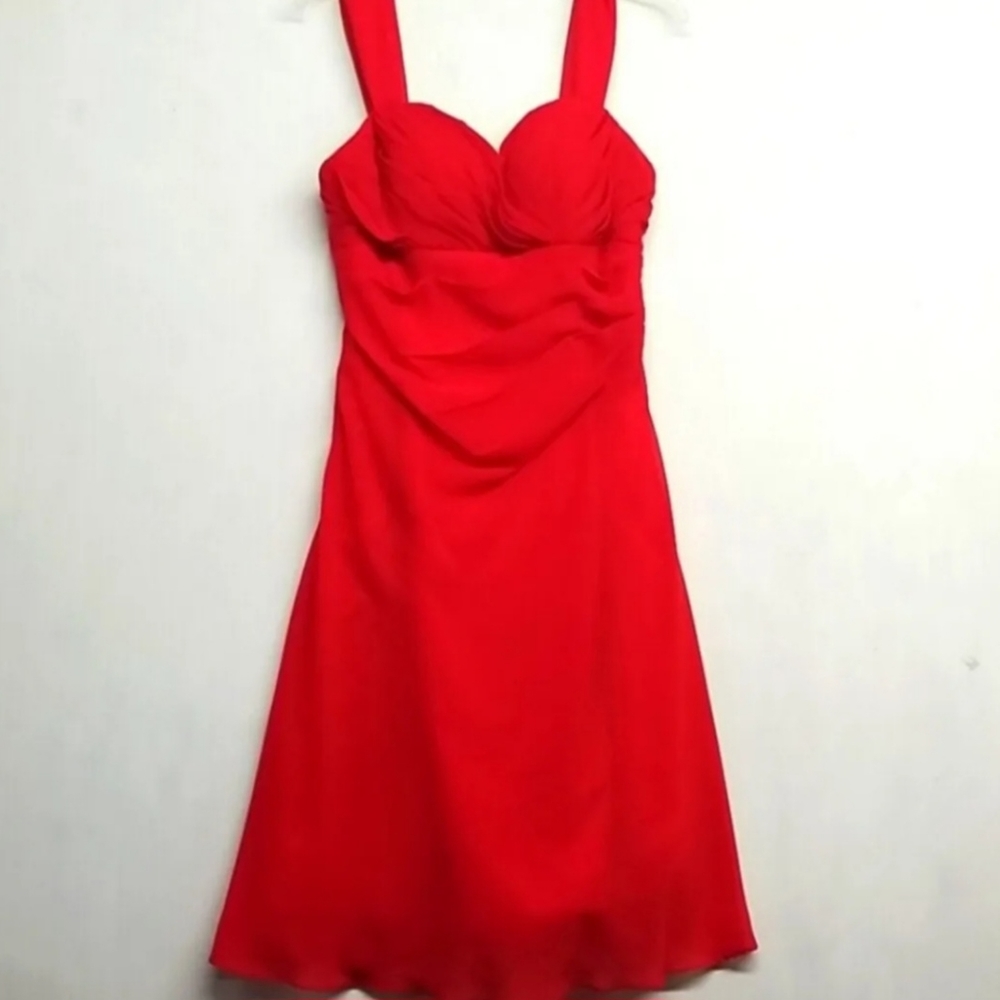 Wedding Prom Womens Red Sweet Heart Dress J.J's House, Altered See Measurements